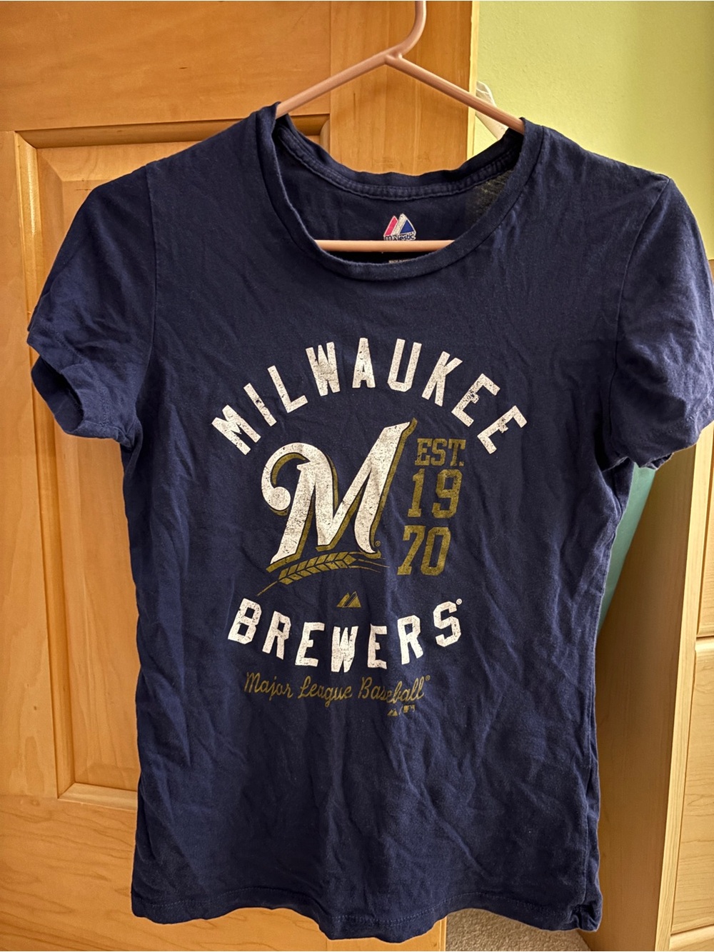 Women’s Milwaukee Brewers Navy Graphic Tee - MLB